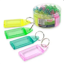 Brelok do kluczy dwustronny FLUO mix tuba 60szt. Brelok do kluczy dwustronny FLUO mix tuba 60szt.